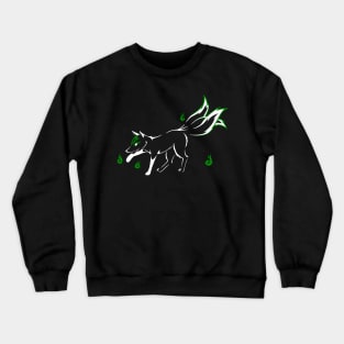 Kitsune (white and green) Crewneck Sweatshirt